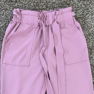Pink pants size small stretchy material